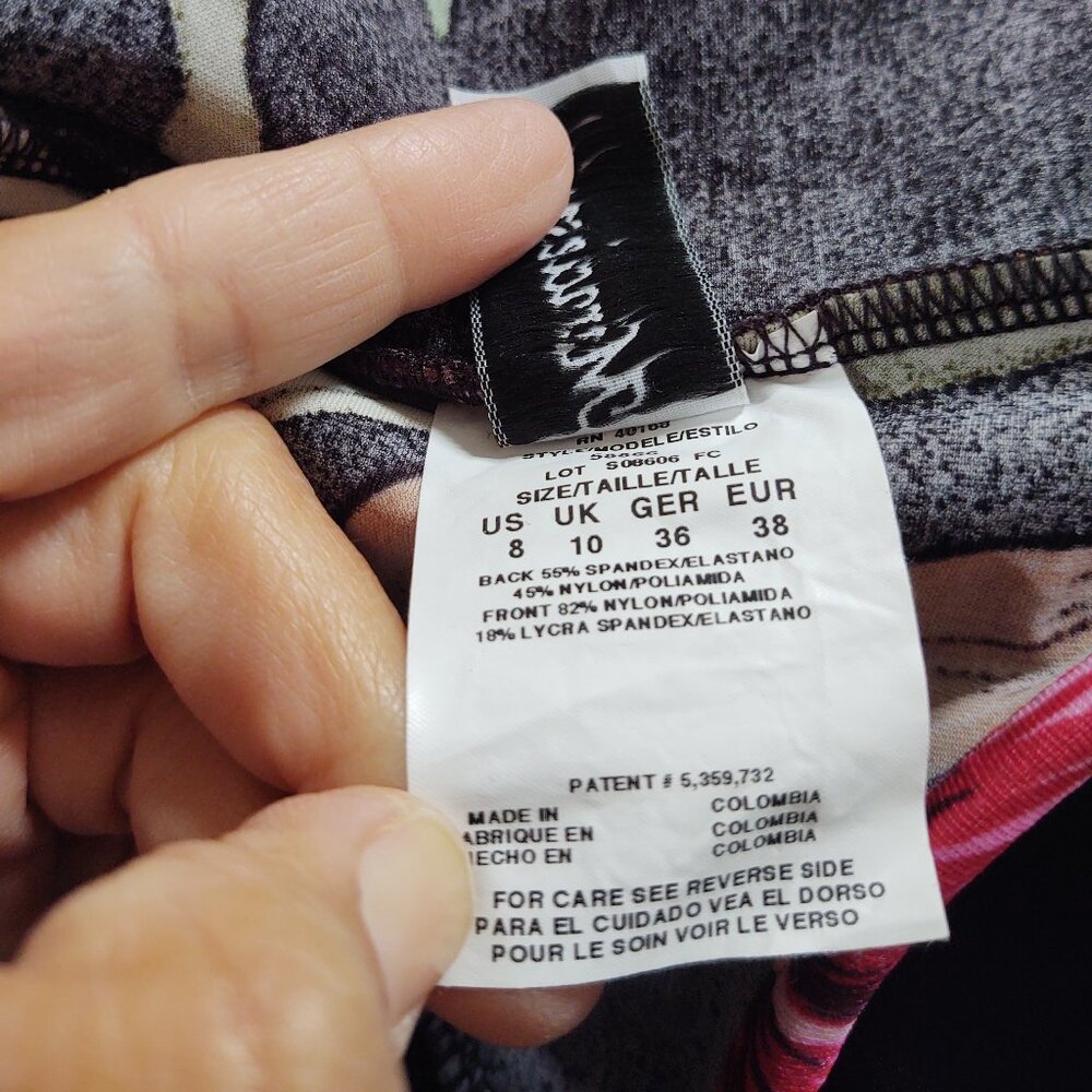 Miraclesuit Notched V Floral Print One Piece Swimsuit - Picture 12 of 15